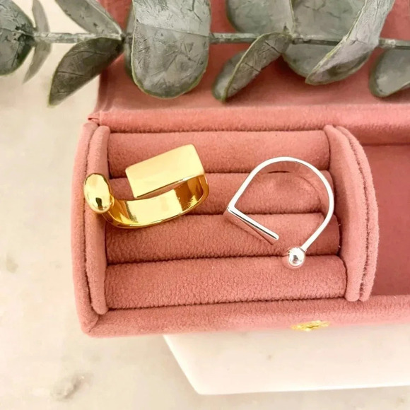 925 Sterling Silver Chunky Bar Ring Statement Ring Thick Ring Bold Ring - Picture 4 of 7